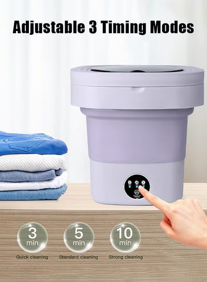 Portable Foldable Mini Washing Machine with Drain Basket