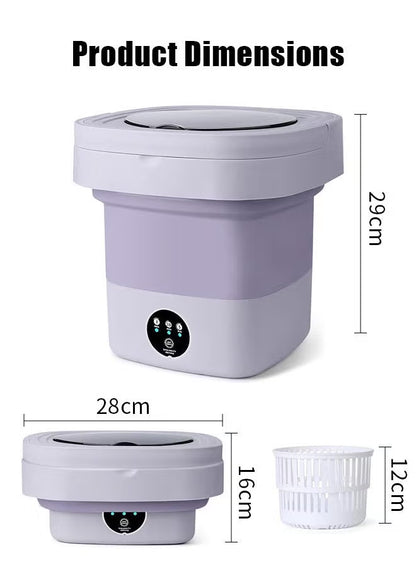 Portable Foldable Mini Washing Machine with Drain Basket